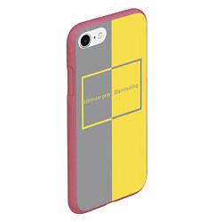 Чехол iPhone 7/8 матовый Ultimate Grey X Illuminating, цвет: 3D-малиновый — фото 2