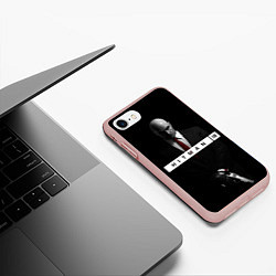 Чехол iPhone 7/8 матовый Hitman 3, цвет: 3D-светло-розовый — фото 2