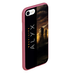 Чехол iPhone 7/8 матовый Half-Life Alyx, цвет: 3D-малиновый — фото 2