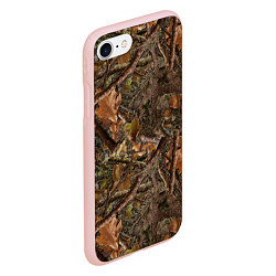 Чехол iPhone 7/8 матовый Охотничий камуфляж, цвет: 3D-светло-розовый — фото 2