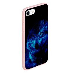 Чехол iPhone 7/8 матовый Волк Вселенная, цвет: 3D-светло-розовый — фото 2