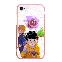 Чехол iPhone 7/8 матовый Моб Психо 100, цвет: 3D-светло-розовый