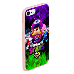 Чехол iPhone 7/8 матовый Brawl Stars the StarrForce, цвет: 3D-светло-розовый — фото 2