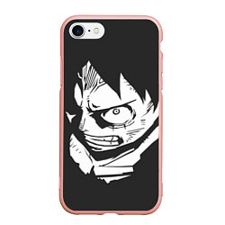 Чехол iPhone 7/8 матовый One piece, цвет: 3D-светло-розовый