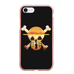 Чехол iPhone 7/8 матовый One piece, цвет: 3D-светло-розовый