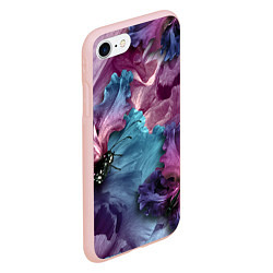 Чехол iPhone 7/8 матовый Цветы, цвет: 3D-светло-розовый — фото 2