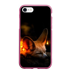Чехол iPhone 7/8 матовый Лисичка с фонариками