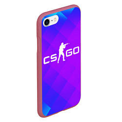 Чехол iPhone 7/8 матовый CS GO Disco Tech v2, цвет: 3D-малиновый — фото 2