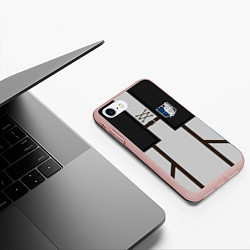 Чехол iPhone 7/8 матовый АТАКА ТИТАНОВ ATTACK ON TITAN, цвет: 3D-светло-розовый — фото 2