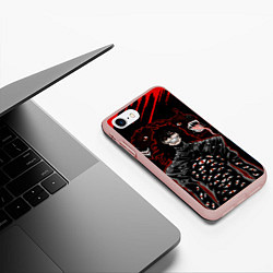 Чехол iPhone 7/8 матовый Hellsing Хеллсинг, цвет: 3D-светло-розовый — фото 2