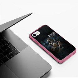 Чехол iPhone 7/8 матовый STALKER, цвет: 3D-малиновый — фото 2