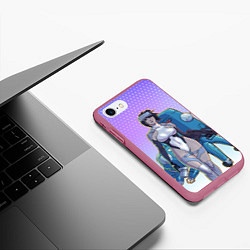 Чехол iPhone 7/8 матовый МОТОКО КУСАНАГИ, цвет: 3D-малиновый — фото 2