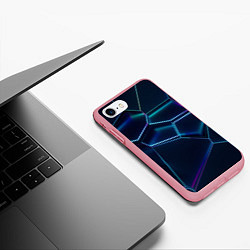 Чехол iPhone 7/8 матовый 3D ПЛИТЫ НЕОНОВЫЕ ПЛИТЫ, цвет: 3D-баблгам — фото 2