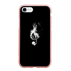 Чехол iPhone 7/8 матовый Ключ из дыма, цвет: 3D-светло-розовый