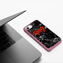 Чехол iPhone 7/8 матовый BERSERK БЕРСЕРК, цвет: 3D-малиновый — фото 2