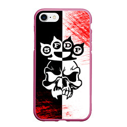 Чехол iPhone 7/8 матовый Five Finger Death Punch 5, цвет: 3D-малиновый