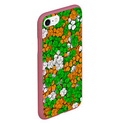Чехол iPhone 7/8 матовый Ирландский клевер, цвет: 3D-малиновый — фото 2