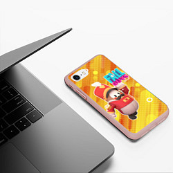 Чехол iPhone 7/8 матовый FALL GUYS Щелкунчик, цвет: 3D-светло-розовый — фото 2