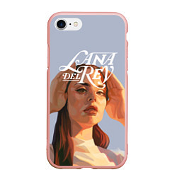 Чехол iPhone 7/8 матовый Lana del rey, цвет: 3D-светло-розовый