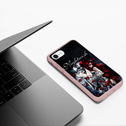 Чехол iPhone 7/8 матовый NIGHTWISH, цвет: 3D-светло-розовый — фото 2