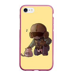 Чехол iPhone 7/8 матовый J?ger Rainbow Six Art 01, цвет: 3D-малиновый