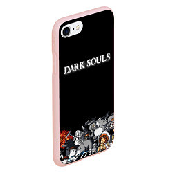 Чехол iPhone 7/8 матовый 8bit Dark Souls, цвет: 3D-светло-розовый — фото 2