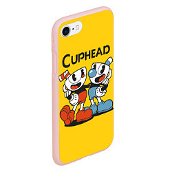 Чехол iPhone 7/8 матовый CUPHEAD, цвет: 3D-светло-розовый — фото 2