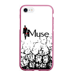 Чехол iPhone 7/8 матовый Muse, цвет: 3D-малиновый