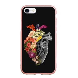Чехол iPhone 7/8 матовый Natural Heart Dual, цвет: 3D-светло-розовый