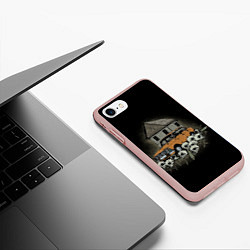 Чехол iPhone 7/8 матовый Истребитель дачников, цвет: 3D-светло-розовый — фото 2