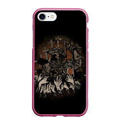 Чехол iPhone 7/8 матовый Doctor Plague Black Death, цвет: 3D-малиновый