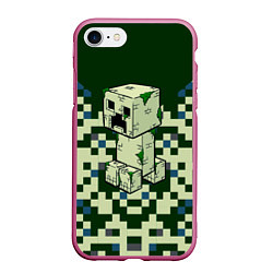 Чехол iPhone 7/8 матовый Minecraft Крипер