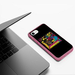 Чехол iPhone 7/8 матовый Metallica Металика, цвет: 3D-малиновый — фото 2
