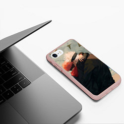 Чехол iPhone 7/8 матовый Hug Jujutsu kai, цвет: 3D-светло-розовый — фото 2