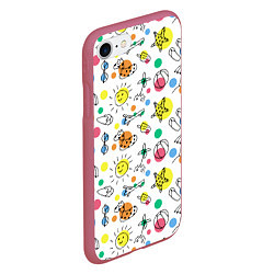 Чехол iPhone 7/8 матовый Отдых, цвет: 3D-малиновый — фото 2