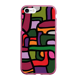 Чехол iPhone 7/8 матовый Ретро, цвет: 3D-малиновый
