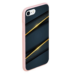 Чехол iPhone 7/8 матовый 3D luxury gold, цвет: 3D-светло-розовый — фото 2