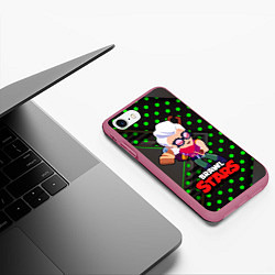 Чехол iPhone 7/8 матовый Белль Belle Brawl Stars, цвет: 3D-малиновый — фото 2