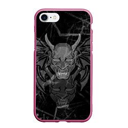 Чехол iPhone 7/8 матовый The devil is inside, цвет: 3D-малиновый