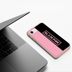 Чехол iPhone 7/8 матовый BLACKPINK, цвет: 3D-светло-розовый — фото 2