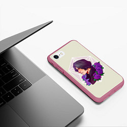 Чехол iPhone 7/8 матовый Ви DMC, цвет: 3D-малиновый — фото 2