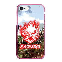 Чехол iPhone 7/8 матовый SAMURAI CYBERPUNK