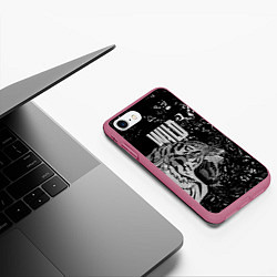 Чехол iPhone 7/8 матовый WILD ДИКИЙ, цвет: 3D-малиновый — фото 2