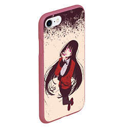 Чехол iPhone 7/8 матовый Kakegurui Yumeko Jabami Z, цвет: 3D-малиновый — фото 2