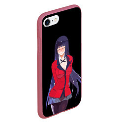 Чехол iPhone 7/8 матовый Jabami Yumeko Kakegurui, цвет: 3D-малиновый — фото 2