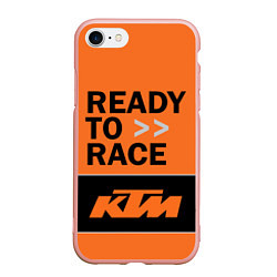 Чехол iPhone 7/8 матовый KTM READY TO RACE Z, цвет: 3D-светло-розовый