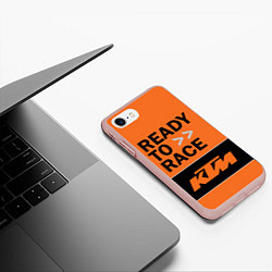 Чехол iPhone 7/8 матовый KTM READY TO RACE Z, цвет: 3D-светло-розовый — фото 2