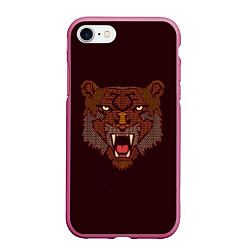 Чехол iPhone 7/8 матовый Морда медведя