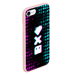 Чехол iPhone 7/8 матовый ЛЮБОВЬ СМЕРТЬ И РОБОТЫ, цвет: 3D-светло-розовый — фото 2
