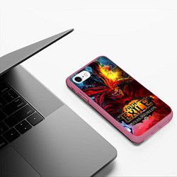 Чехол iPhone 7/8 матовый Path of Exile, цвет: 3D-малиновый — фото 2